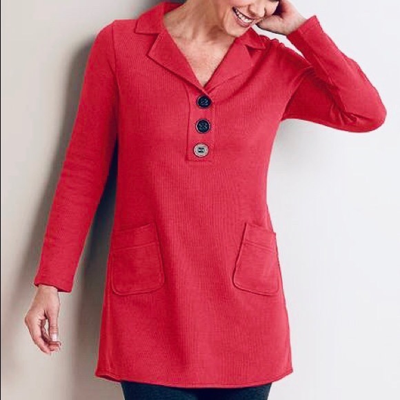 Soft Surroundings Tops - Soft Surroundings Pink Tunic With Pockets